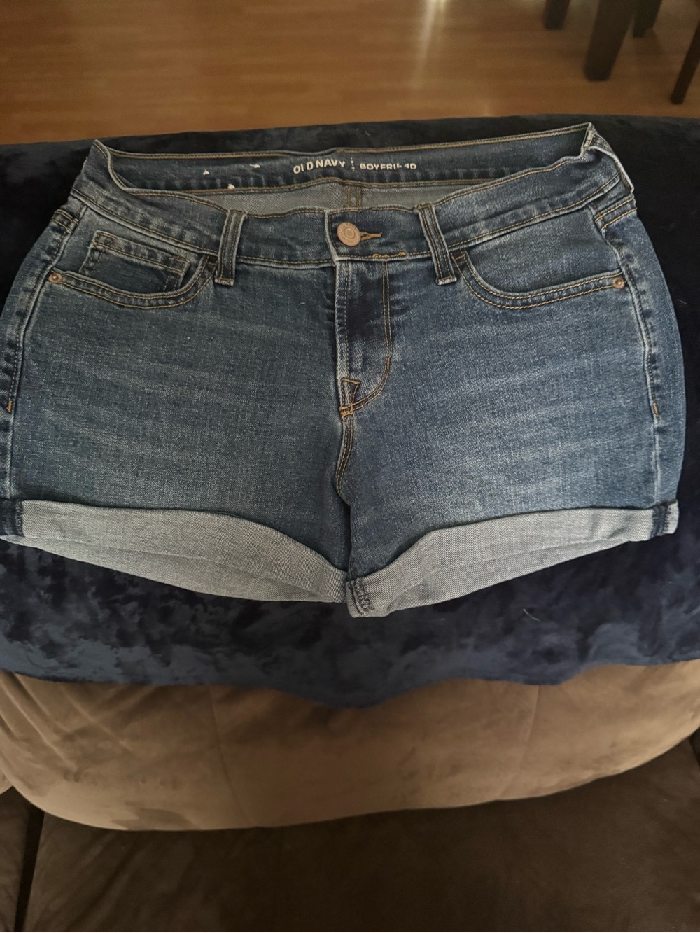 Old Navy Blue Roll-Cuff Denim Shorts